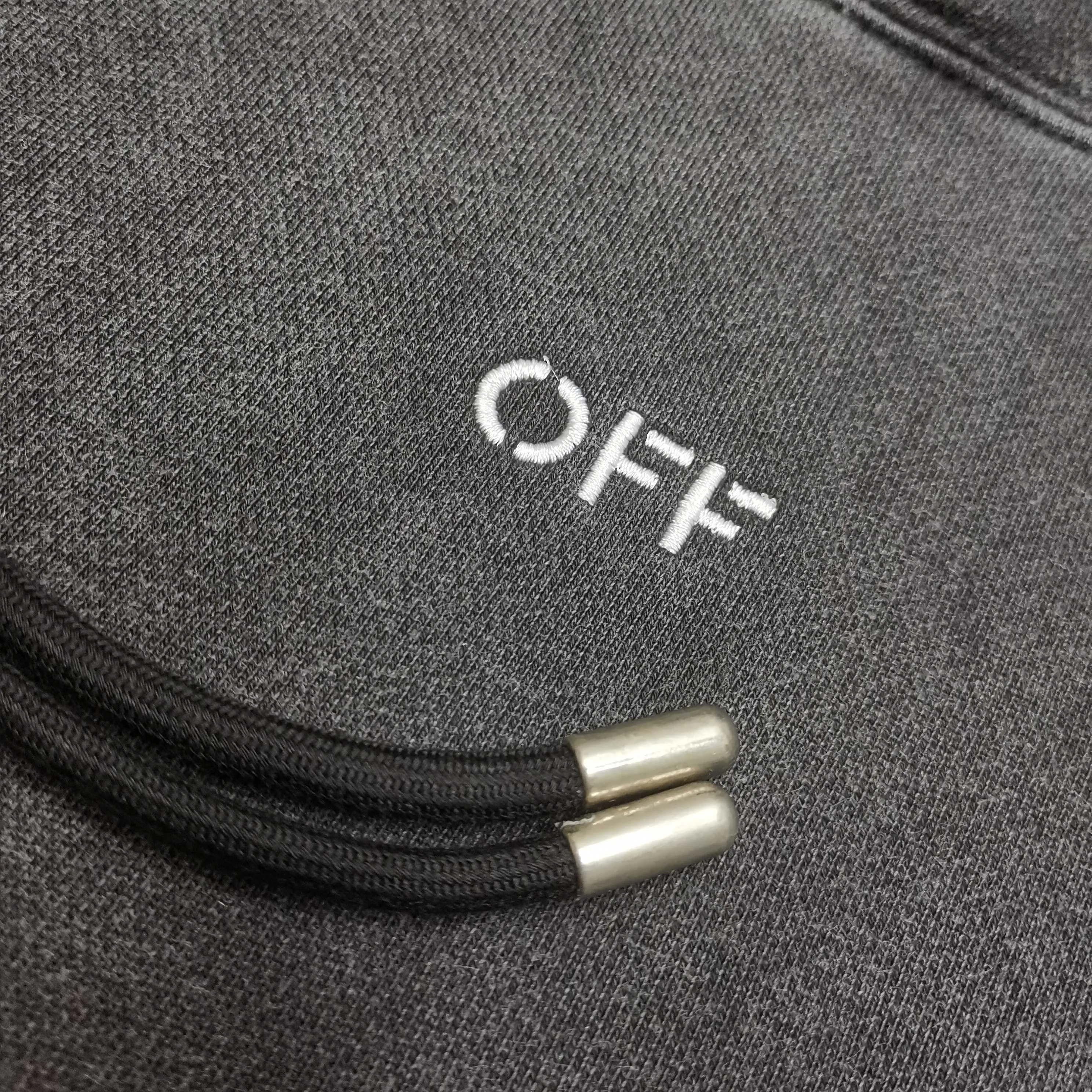 off white 25ss new cordon loose hooded sweatshirt Color: washed black Size: S M L XL P410